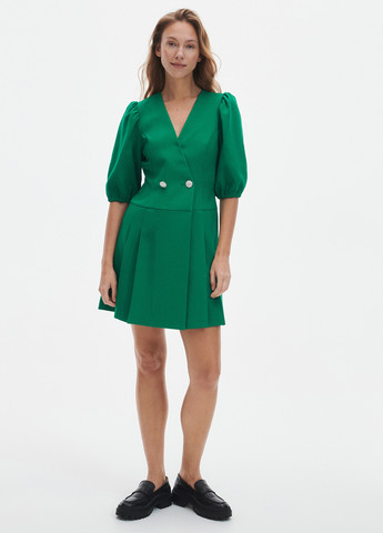 Зеленое кэжуал платье платье-жакет Reserved однотонное