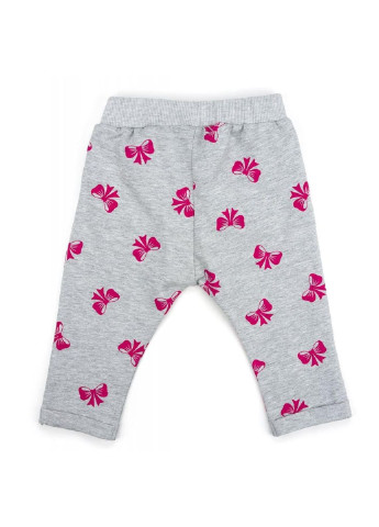 Серый демисезонный костюм десткий с бантиками (10527-74g-gray) Breeze