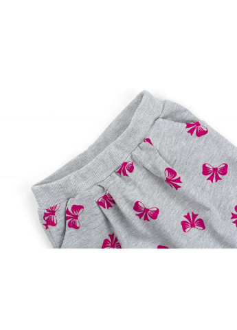 Серый демисезонный костюм десткий с бантиками (10527-74g-gray) Breeze