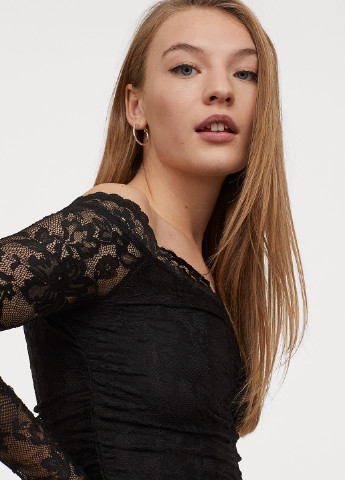 Чорна коктейльна плаття, сукня футляр H&M однотонна