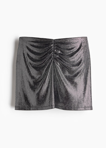 Черная коктейльный однотонная юбка H&M