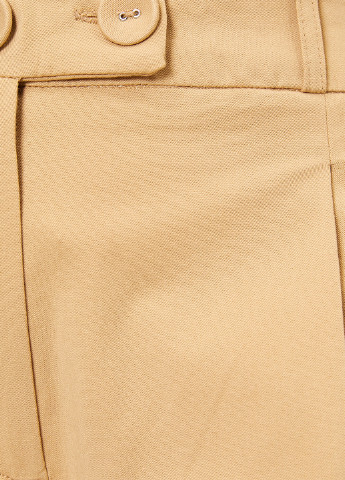 Бежевые кэжуал демисезонные укороченные, зауженные брюки KOTON