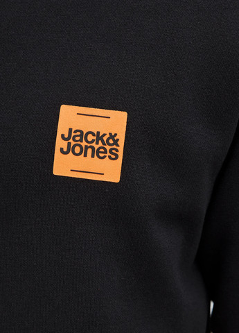 Чорний світшот Jack & Jones логотип без декору (354686445)
