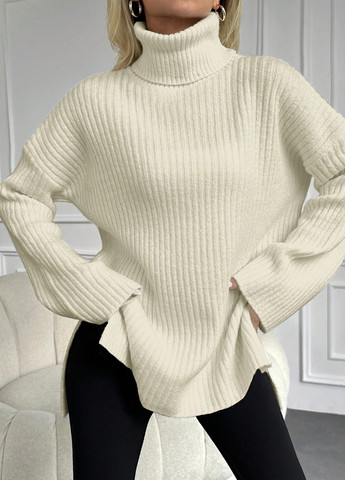 Светло-бежевый демисезонный свитер SHEIN