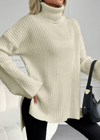 Светло-бежевый демисезонный свитер SHEIN