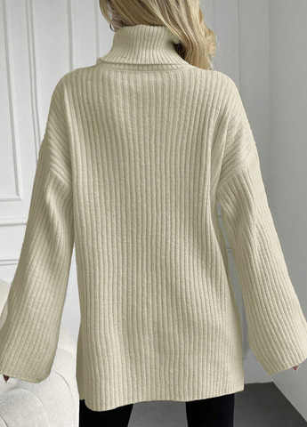 Светло-бежевый демисезонный свитер SHEIN