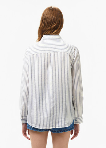 Молочная кэжуал рубашка в полоску Lacoste