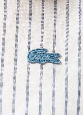 Молочная кэжуал рубашка в полоску Lacoste