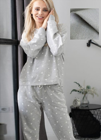Серая всесезон пижама (свитшот, брюки) свитшот + брюки Naviale