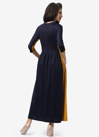 Темно-синее кэжуал платье а-силуэт Anette однотонное