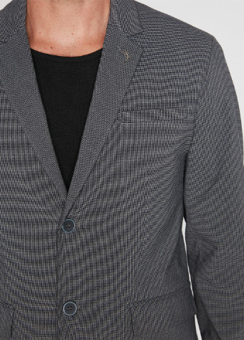 Пиджак KOTON однобортный серый деловой полиэстер