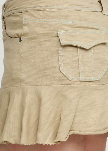 Бежевая кэжуал однотонная юбка Parasuco
