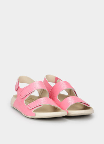 Розовые босоножки Ecco с логотипом