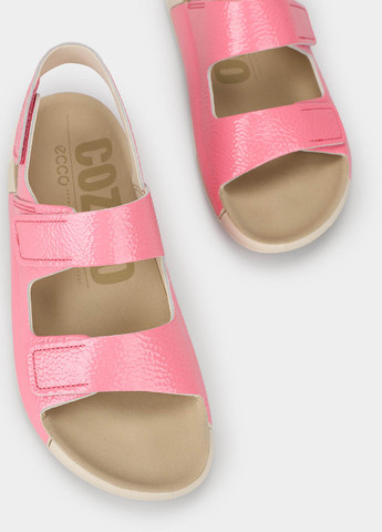 Розовые босоножки Ecco с логотипом