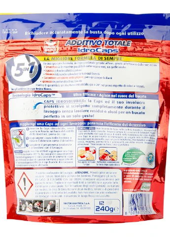 Капсулы для удаления пятен Idro Caps 5 в 1 (12 штук) 240 г OMINO BIANCO (214201144)