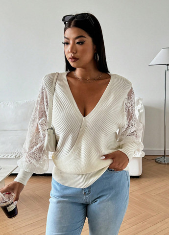 Світло-бежевий демісезонний светр SHEIN