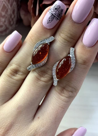 Сережки Silver Flame (152532965)