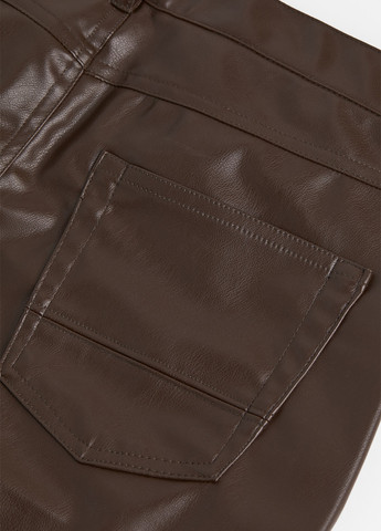 Темно-коричневые кэжуал демисезонные зауженные брюки H&M