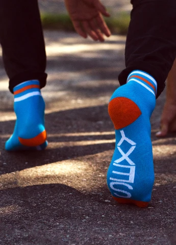 Блакитні носки Mo-Ko-Ko Socks написи (25064134)