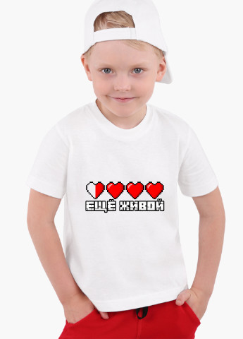 Белая демисезонная футболка детская minecraft (майнкрафт) белый (9224-1172) 164 см MobiPrint