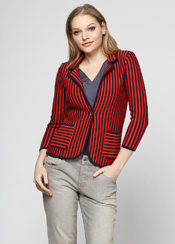 Темно-красный кэжуал пиджак Juicy Couture - полосатый - демисезонный
