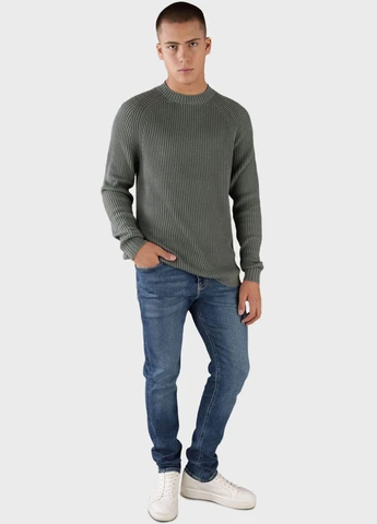 Сіро-зелений демісезонний джемпер джемпер Calvin Klein Jeans