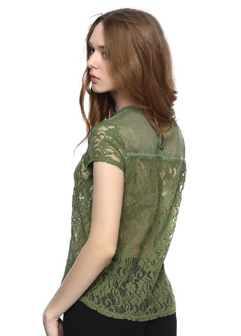 Оливковая (хаки) летняя блуза Яavin