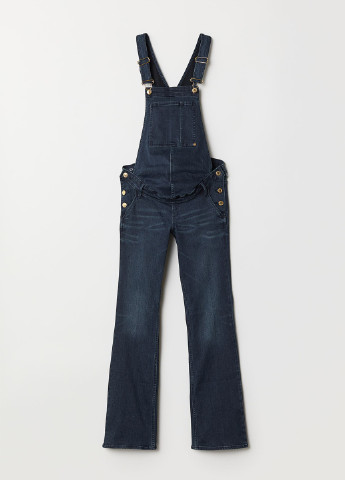 Комбинезон для беременных H&M комбинезон-брюки однотонный тёмно-синий денил хлопок