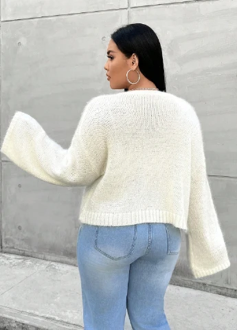 Белый демисезонный кардиган SHEIN