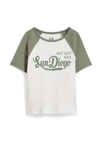 Белая летняя футболка C&A