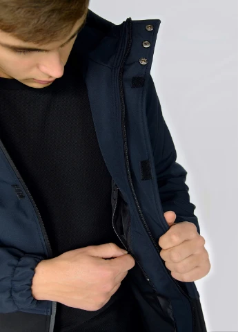 Синяя демисезонная куртка softshell "citizen" сине-черная Intruder