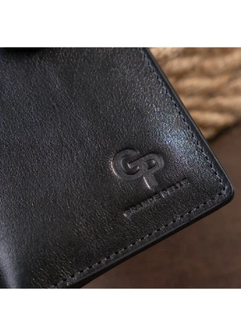 Чоловік шкіряний гаманець 9х18х1,5 см Grande Pelle (229458744)