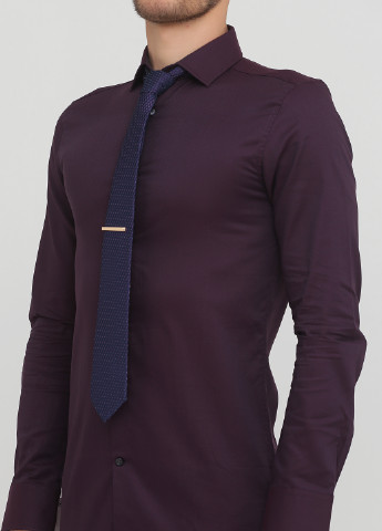 Темно-фиолетовая классическая рубашка однотонная Next