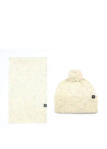 Білий демісезонний комплект (шапка, шарф) Calvin Klein
