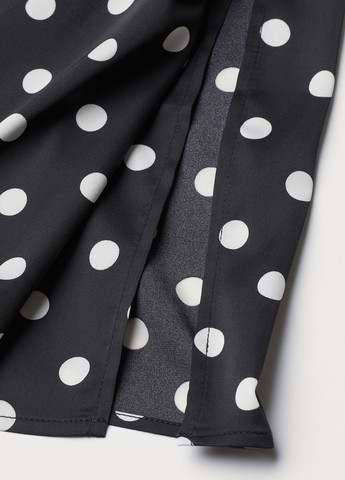 Черная кэжуал в горошек юбка H&M