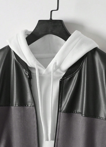 Бомбер SHEIN бейсбольний на блискавці (364846889)