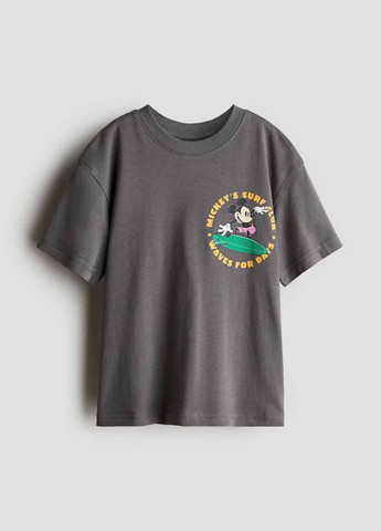 Темно-сіра літня футболка H&M