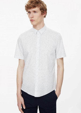 Белая классическая рубашка с абстрактным узором Cos