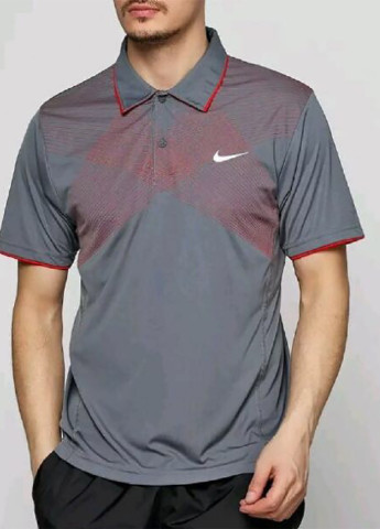 Темно-серая футболка-поло для мужчин Nike с логотипом