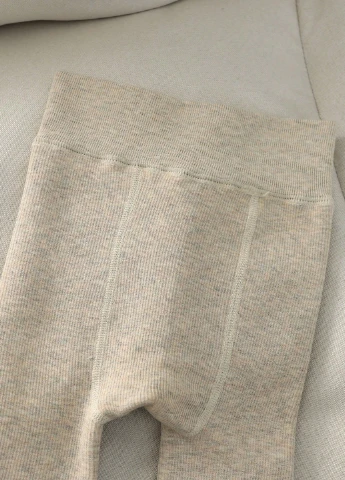 Кремовые демисезонные леггинсы SHEIN