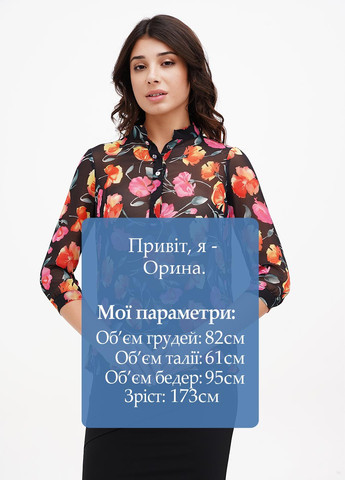 Чёрная блуза Sassofono Club