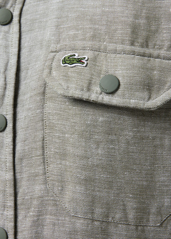 Серо-зеленая кэжуал рубашка меланж Lacoste