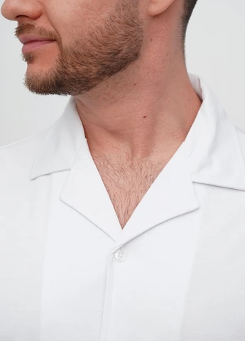 Белая кэжуал рубашка однотонная Trend Collection