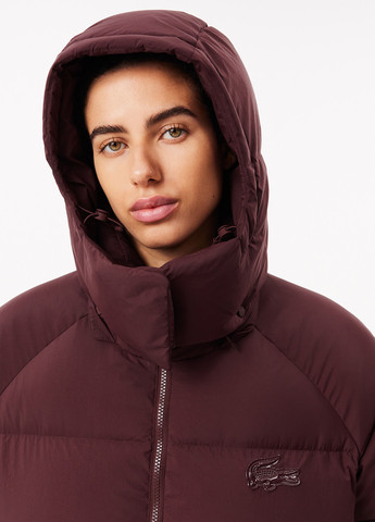 Бордовый зимний Пуховик Lacoste