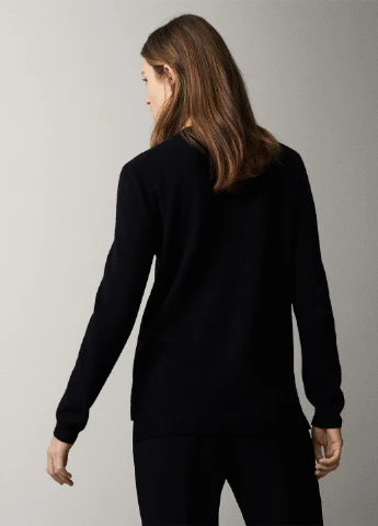 Чорний демісезонний пуловер пуловер Massimo Dutti