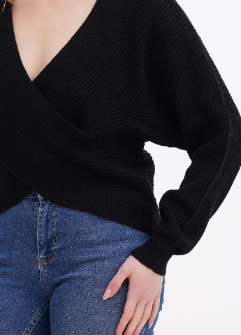 Черный демисезонный пуловер пуловер Motivi