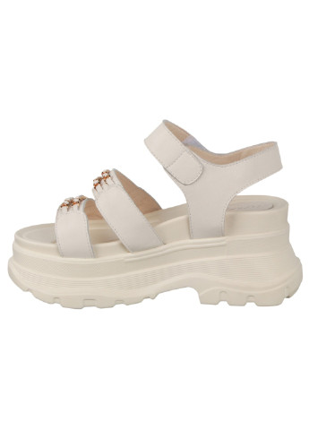 Бежевые женские босоножки 197902 Lifexpert на липучке