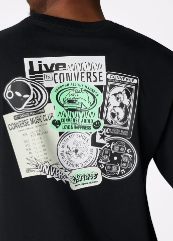 Чорна футболка 10023793-001 Converse LIVE TEE