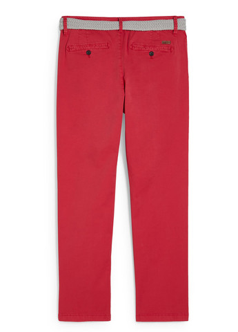 Красные кэжуал демисезонные чиносы брюки C&A