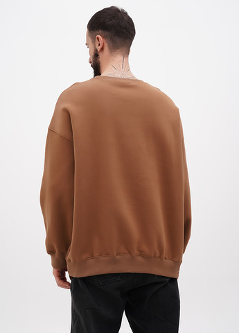 Коричневий світшот EFAN однотонний без декору (315024238)